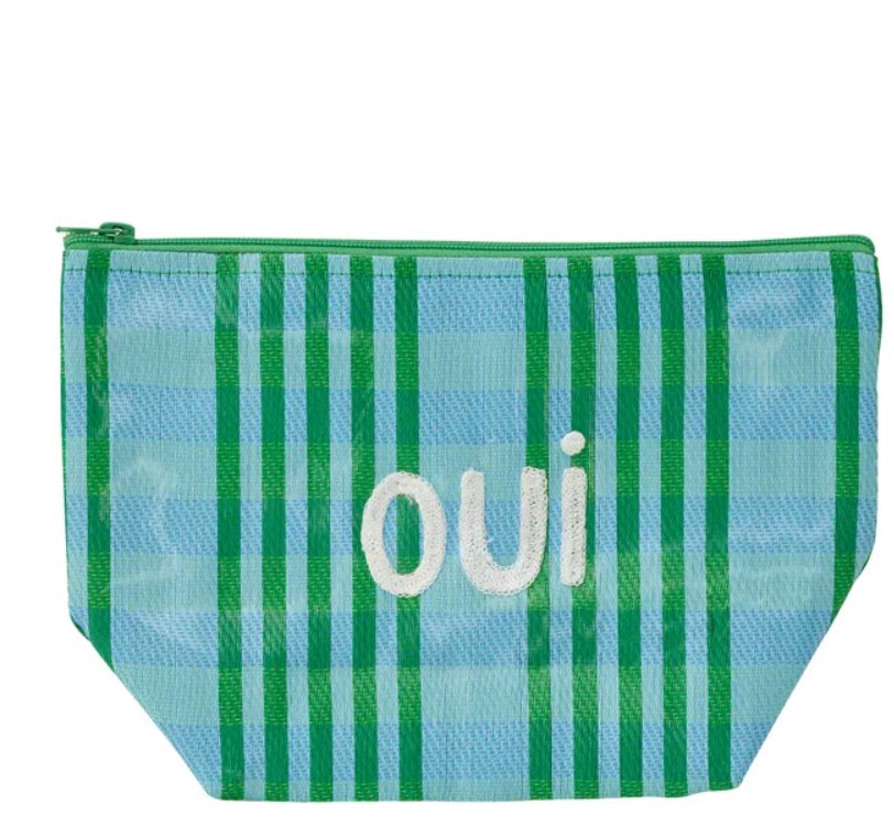 Oui Recycled Pouch - Blue/Green Homewares Coast To Coast 