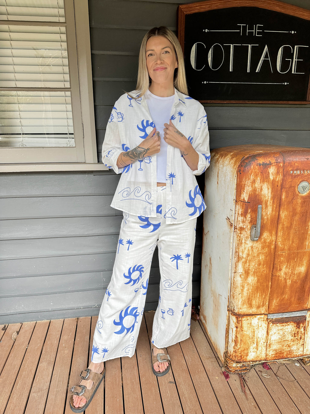 Sunwave Set - White/Blue By Frankie 