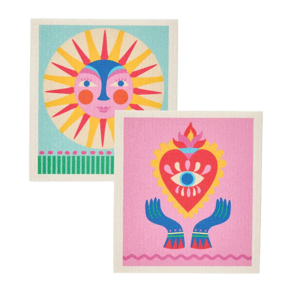 Swedish Style Dish Cloths - Sun/Heart dish cloth Annabel Trends 