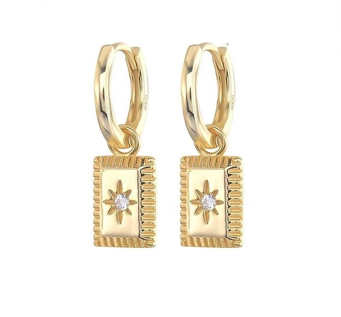 Tallow Earrings: Gold Sea Soul Home 