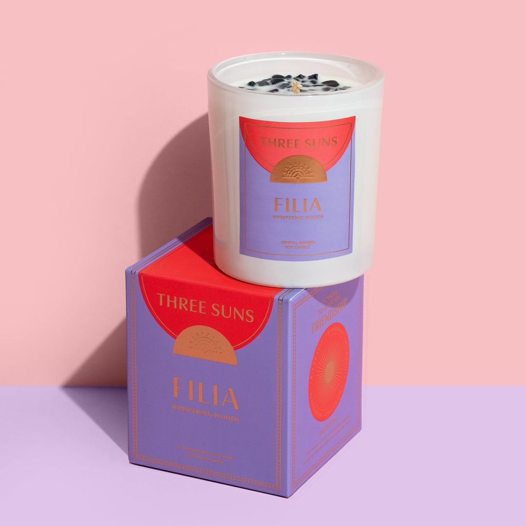 Filia | Candle of Friendship | Whispering Woods Candles Three Suns 