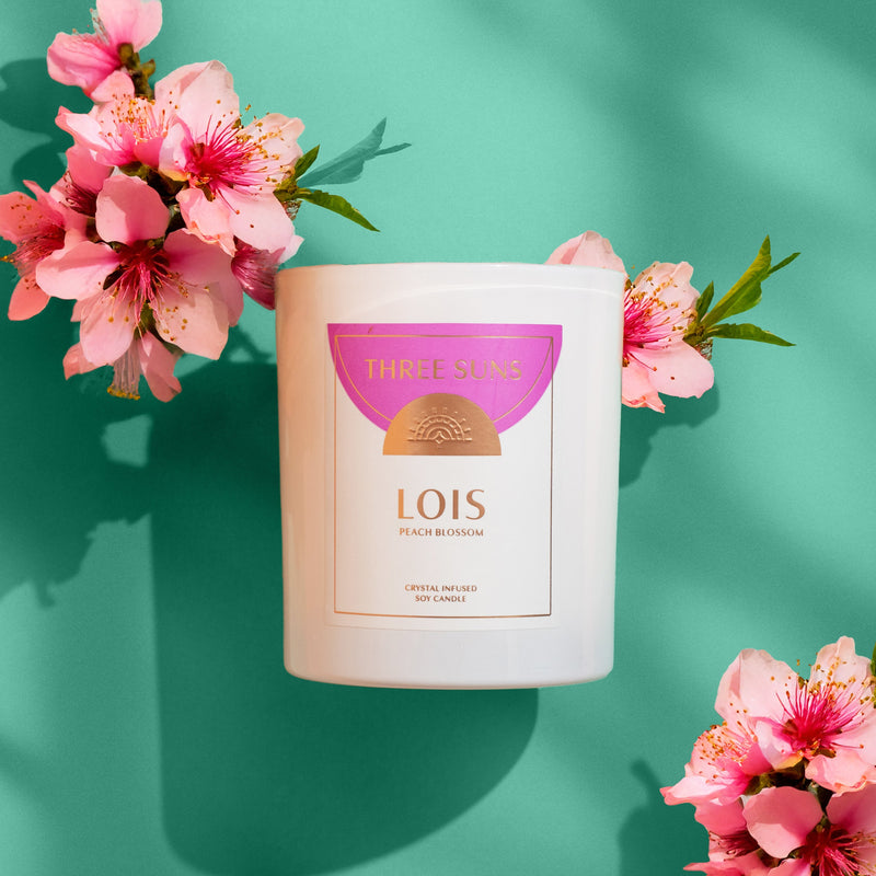 Lois' | Candle of Healing | Peach Blossom Candles Three Suns 