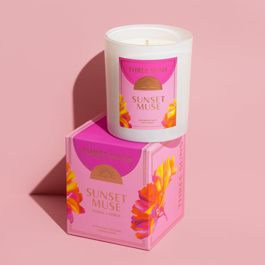 Sunset Muse 300g Candle Candles Three Suns 
