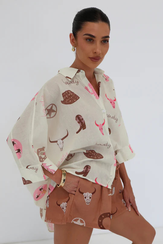 Howdy Cowgirl Short Set Top Sea Cycle 