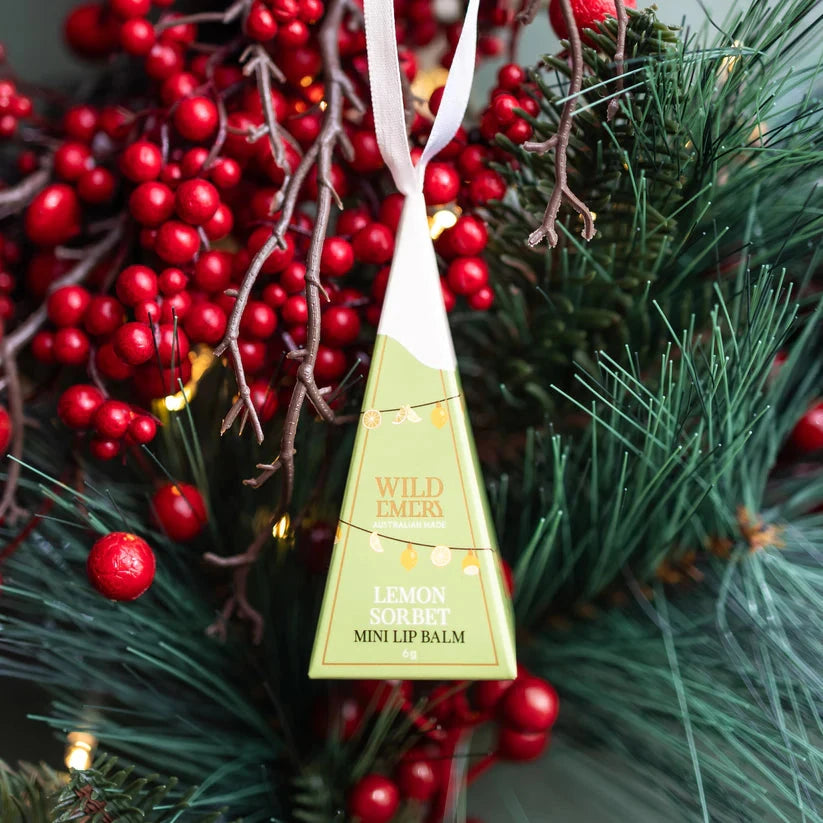 Lemon Sorbet Mini Lip Balm Ornament Bath Salts Wild Emery 