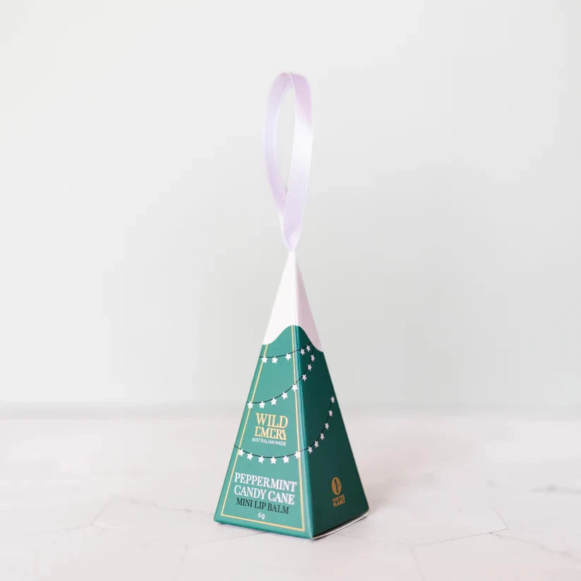 Peppermint Candy Cane Mini Lip Balm Ornament Bath Salts Wild Emery 