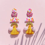 Mustard Pom Pom Earrings Jewelry Kingston Jewelry 