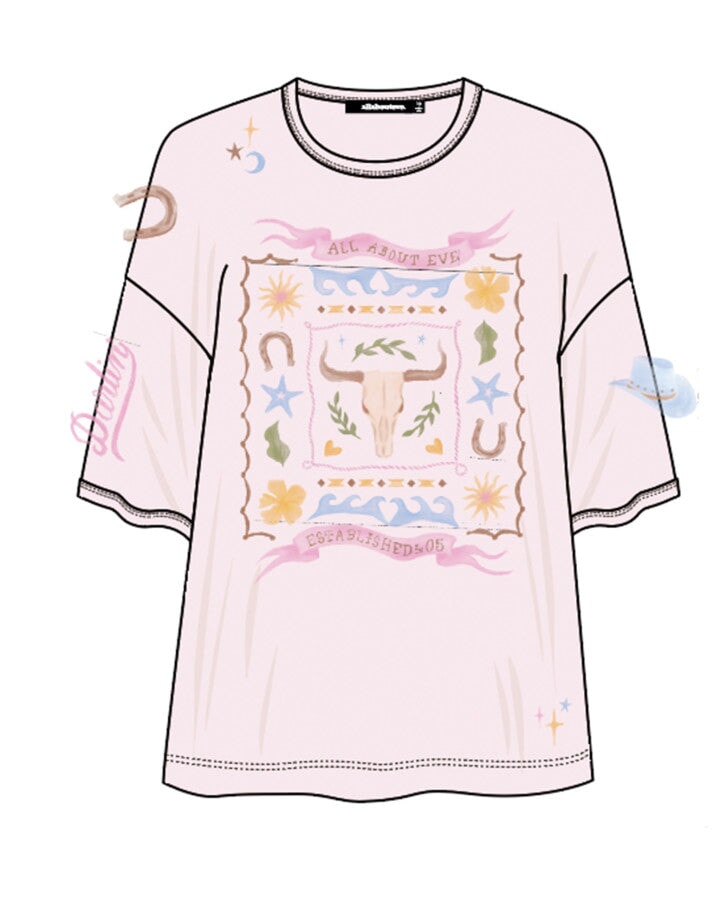 ALOHA HOWDY OVERSIZED TEE Tee All About Eve 