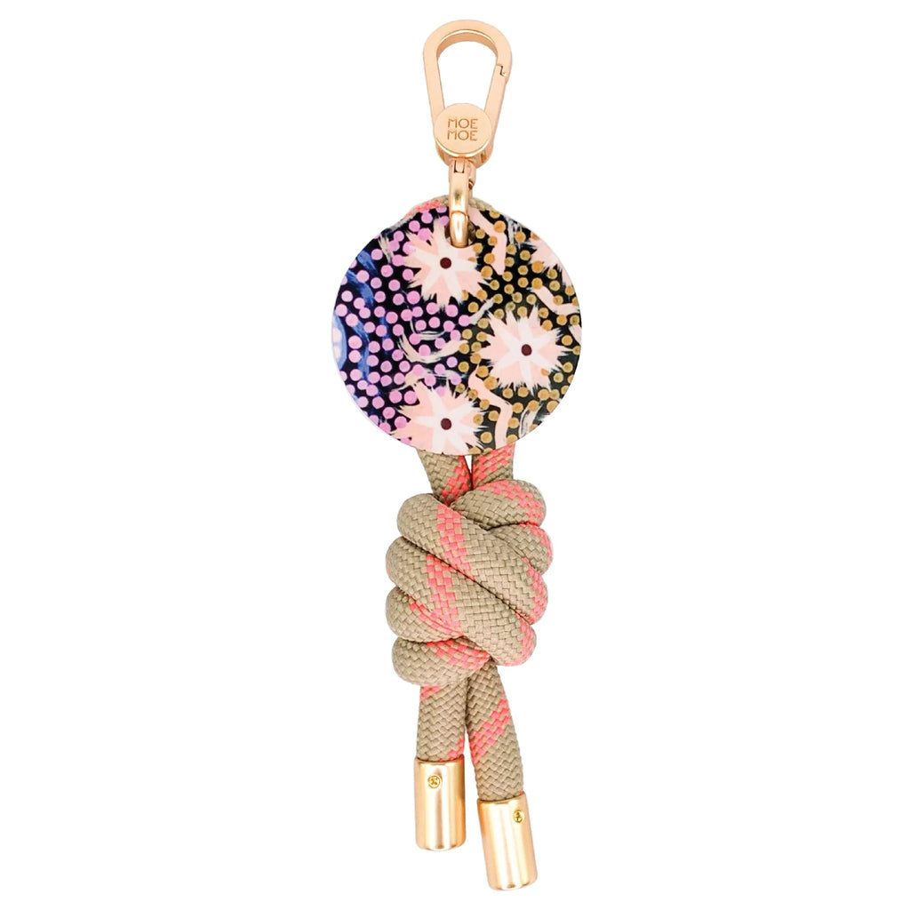 Keyring First Nations Ceremony Beige/Pink Accessories Moe Moe 