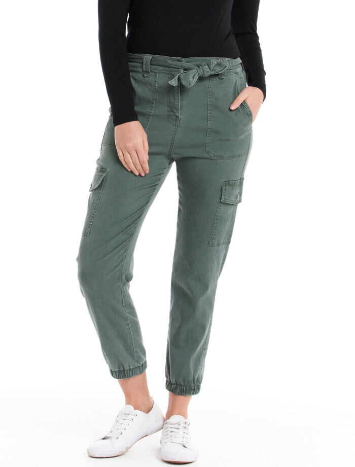 Canterbury Lyocell Cargo Pants - Khaki Pants Betty Basics 