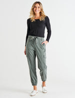 Canterbury Lyocell Cargo Pants - Khaki Pants Betty Basics 