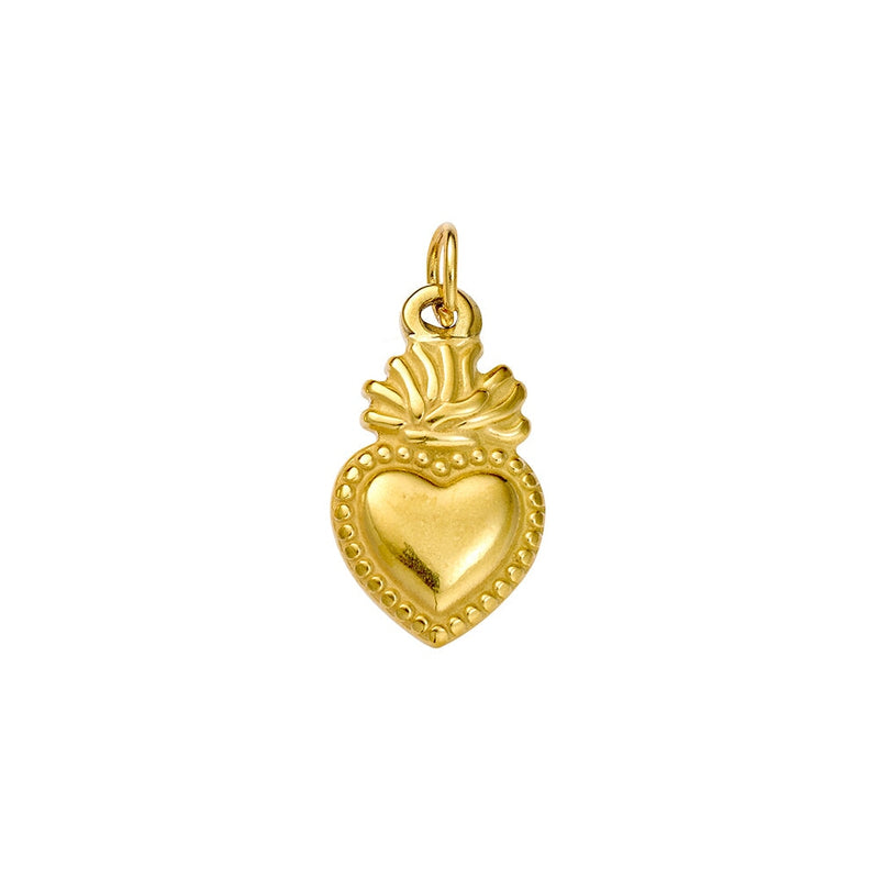 Seren stainless steel gold plated charms - Gold Heart DPI Jewellery 