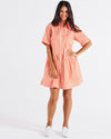 Denver Cotton Dress - Tangerine Stripe Dress Betty Basics 