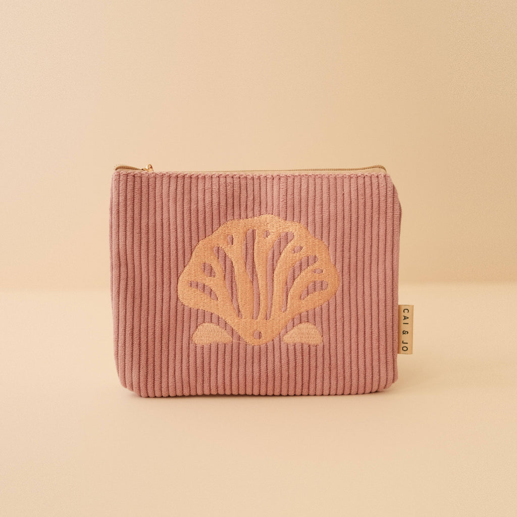 Corduroy Pouch in Island Pink cai & jo 