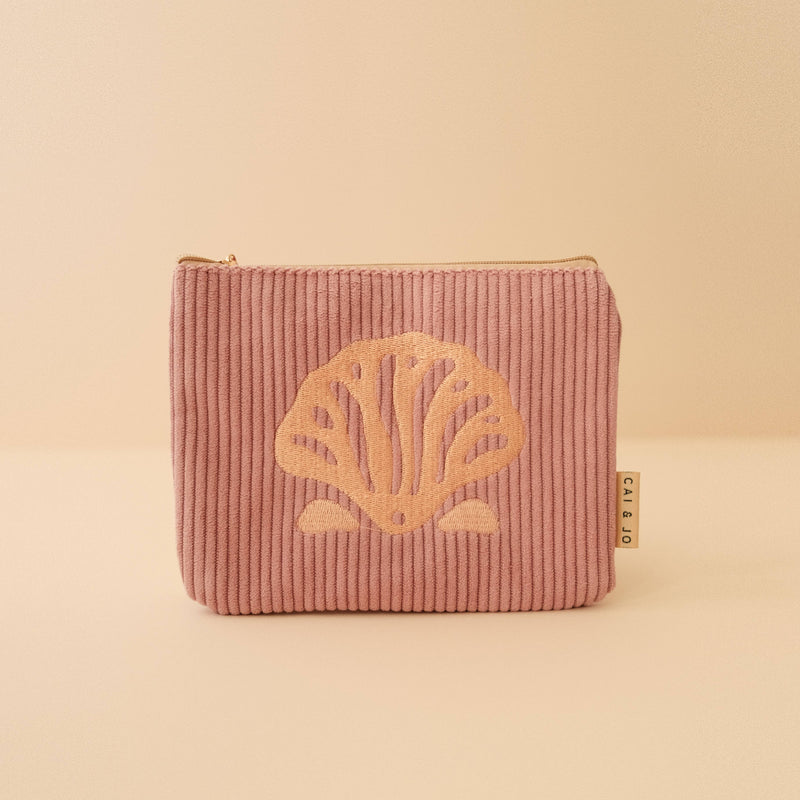 Corduroy Pouch in Island Pink cai & jo 