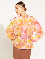 Earthly Paradise Long Sleeve Sheer Blouse Shirts & Tops Fate + Becker 