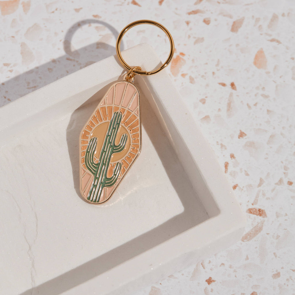 Cactus Enamel Keychain: Loose cai & jo 