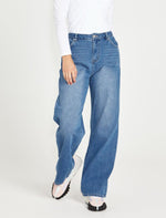 Emerald High Waisted Wide Leg Jeans - 80 Wash Pants Sass 