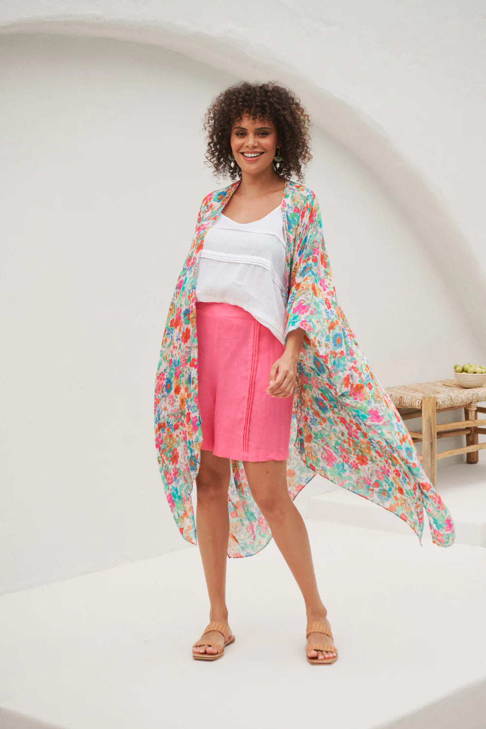 Esprit Cape - Pink Flourish Top Eb & Ive 