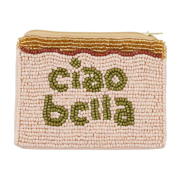 Ciao Bella Beaded Pouch - Nude Homewares Coast To Coast 