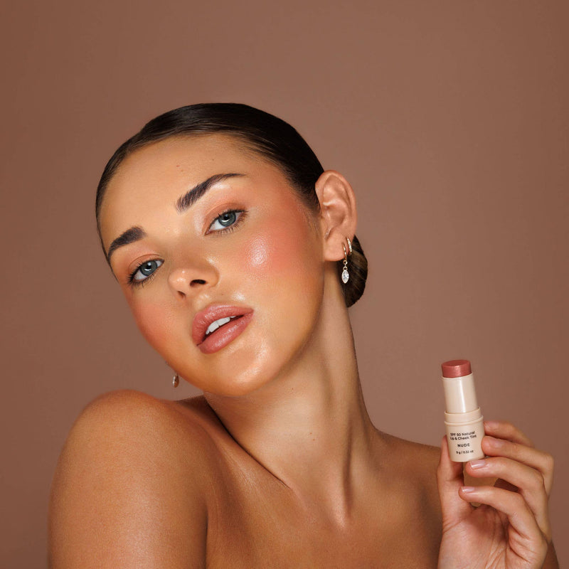 SPF 50 Natural Lip & Cheek Tint - Nude Avocado Zinc 