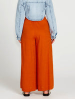 Francesca Wide Leg Pant - Rust Pants Sass 