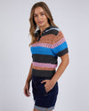 Gazelle Stripe Knit Top Foxwood 