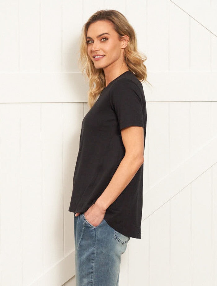 Hamilton Tee - Black Shirts & Tops Betty Basics 