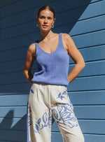 Rani Knit Tank - Blue Top White Closet 