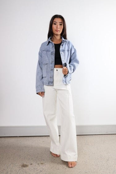 Mason Oversized Denim Jacket Top Refuge 