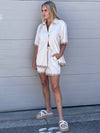 Freya Set - Natural Shirt and Short Set White Closet 