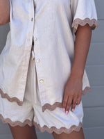 Freya Set - Natural Shirt and Short Set White Closet 