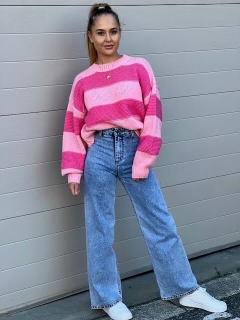 Textured Stripe Knit Knit Ebby & I 