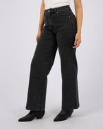 JACQUI WIDE LEG - Washed Black Pants All About Eve 
