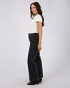 JACQUI WIDE LEG - Washed Black Pants All About Eve 