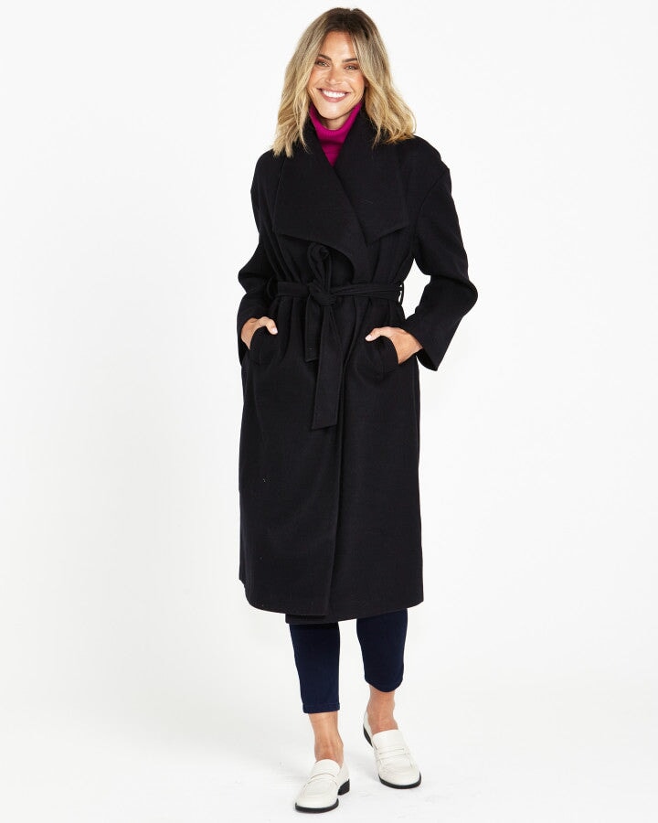 Joelle Wrap Coat Jacket Betty Basics 