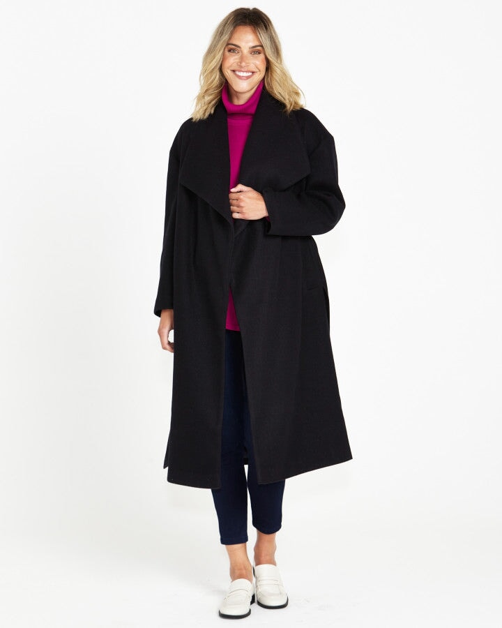 Joelle Wrap Coat Jacket Betty Basics 