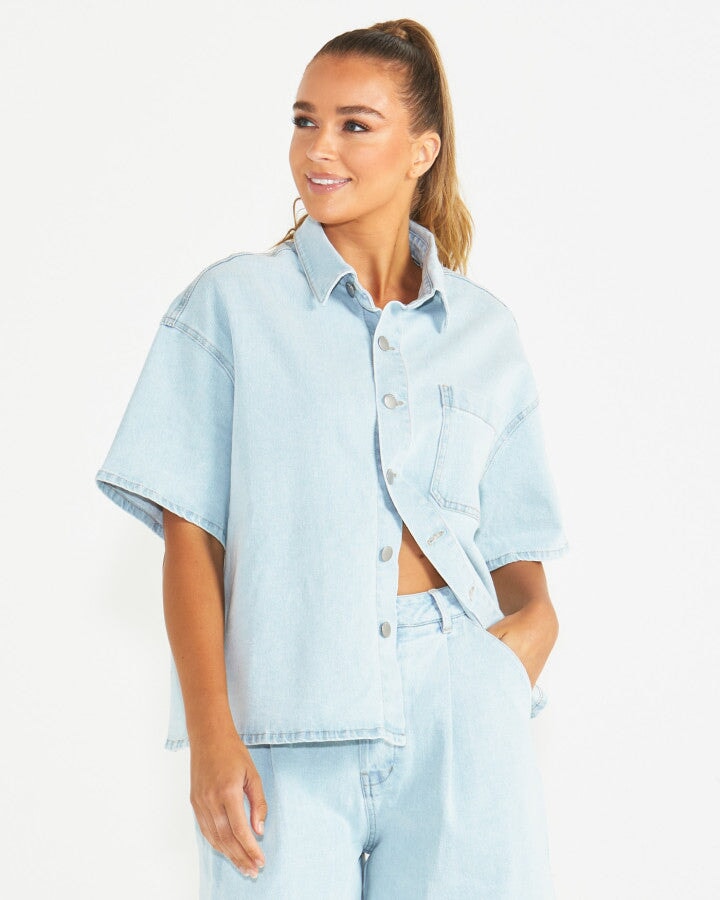 Katrina Boyfriend Shirt Top Sass 