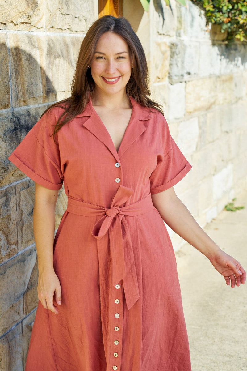 Krystal Dress - Coral Maxi Dress Boho Australia 