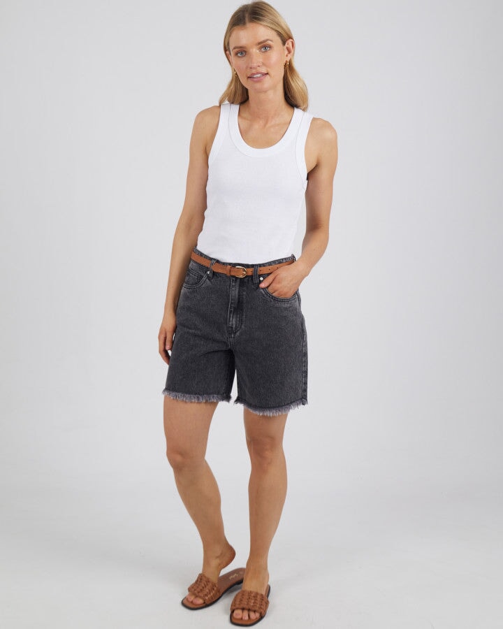 Millie Short Washed Black Shorts Foxwood 