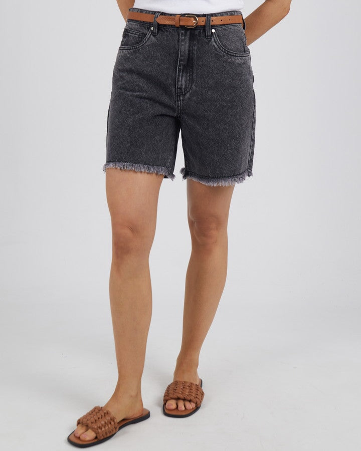 Millie Short Washed Black Shorts Foxwood 