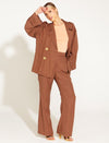 One And Only High Waisted Flared Pant - Mocha Pants Fate + Becker 