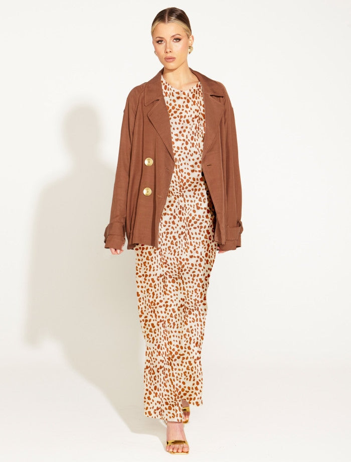 One And Only Oversized Blazer - Mocha Jacket Fate + Becker 