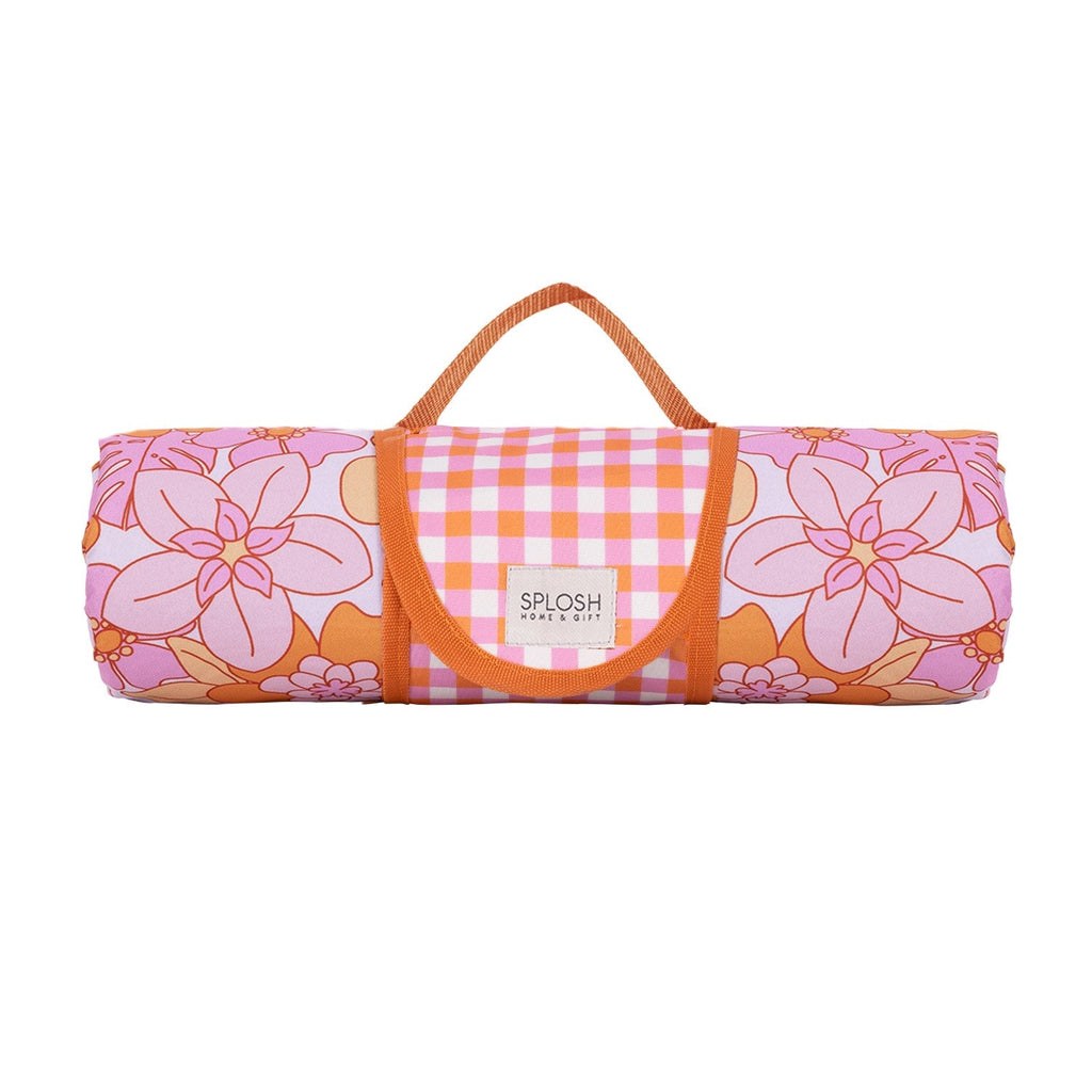 Picnic Retro Floral Rug picnic rug Splosh 