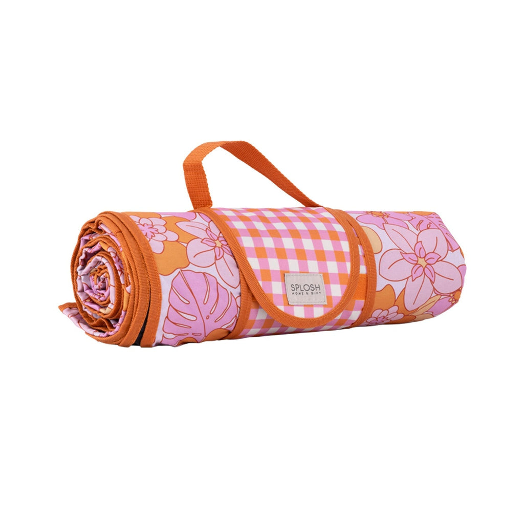 Picnic Retro Floral Rug picnic rug Splosh 