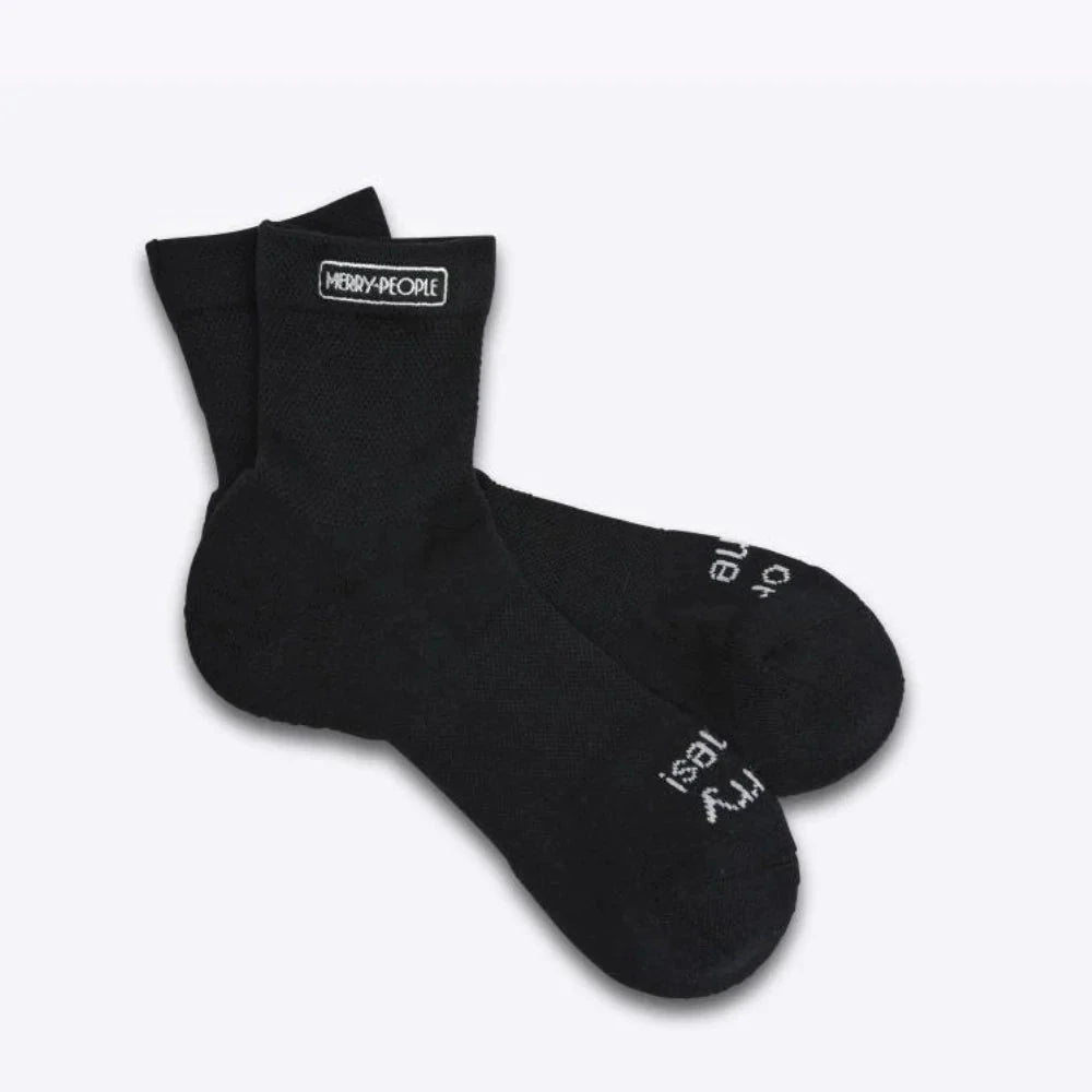 Merry People Crew Socks - Black Socks Merry People 