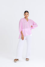 Brie Cotton Top - Pink Top Aalia 