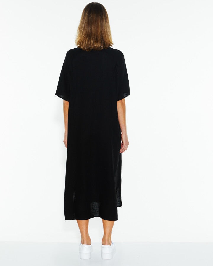 Statues Shirt Dress - Black Dresses Fate + Becker 