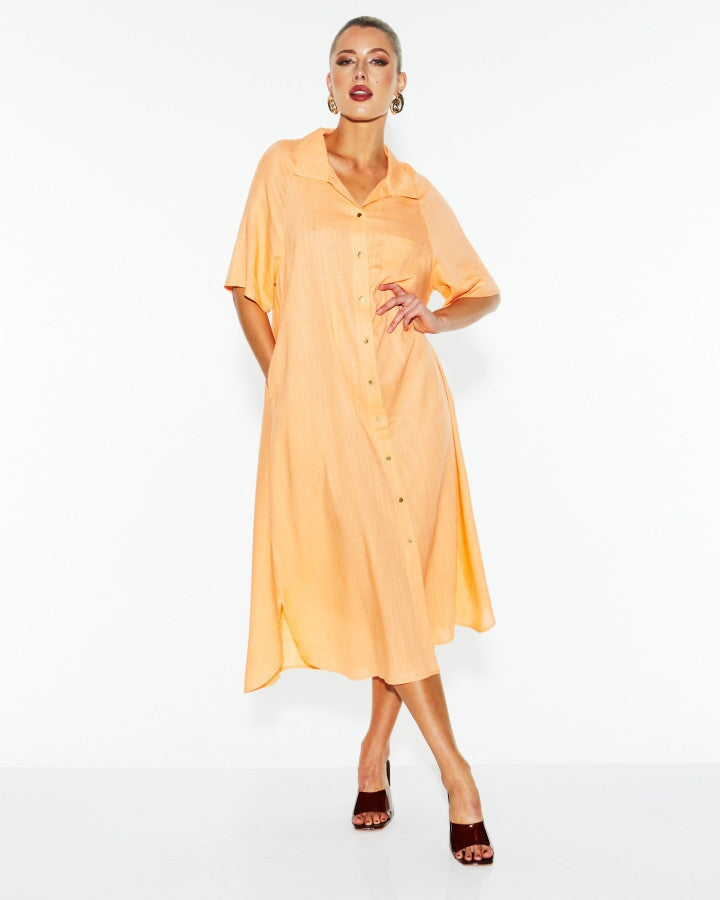 Statues Shirt Dress - Neon Melon Dresses Fate + Becker 