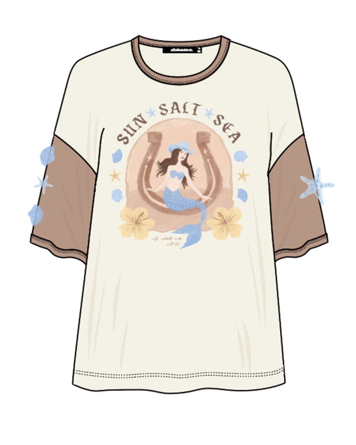 SUN SALT SEA OVERSIZED TEE Tee All About Eve 